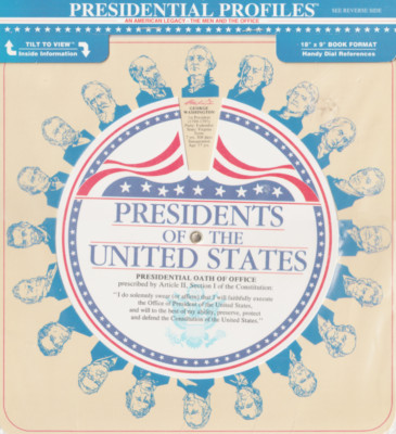 1992 NEW Presidential Profile Dial Reference NOS Info Calculator US President