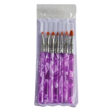 7 Pieces Nail Art Brush Acrylic Rod Round Head Phototherapy Pen Flower