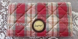 Longaberger-Orchard-Park-Plaid-Quilted-Checkbook-Cover-w-Credit-Card-Sleeve-New