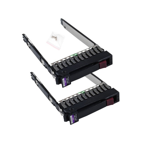 2 Stück Für HP 2,5" SAS SATA HDD Rahmen Caddy 500223-001 G5 G6 G7 Gen5 Gen6 Gen7