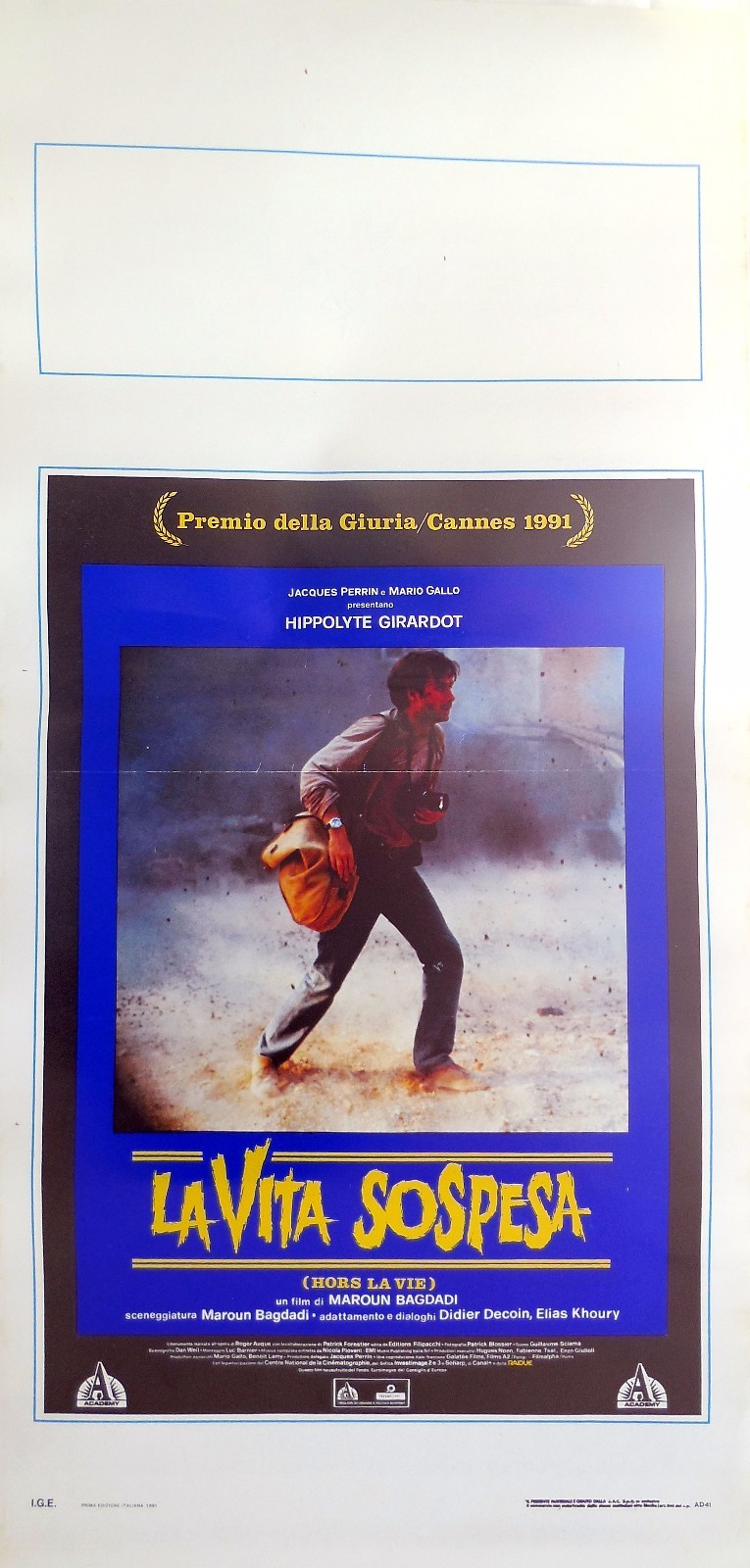 Locandina originale film La vita sospesa (1991) - Regia di Maroun Bagdadi