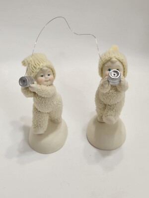 Can You Hear Me Now? Two snowbabies figurine Department 56 style #4031922 EUC