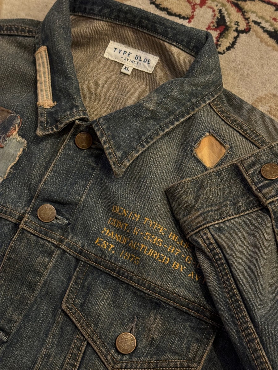 Avirex Type Blue Jean Jacket XL (fit's like L) Denim