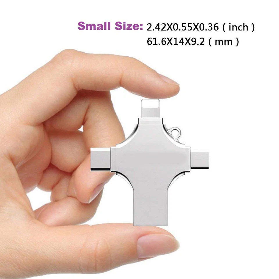 1TB 64GB USB 3.0 Flash Drive Memory Stick Type C OTG Thumb Storage For iPhone PC - Image 4 of 4