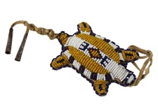 Small Beaded Plains Umbilical Cord Fetish ca 1900