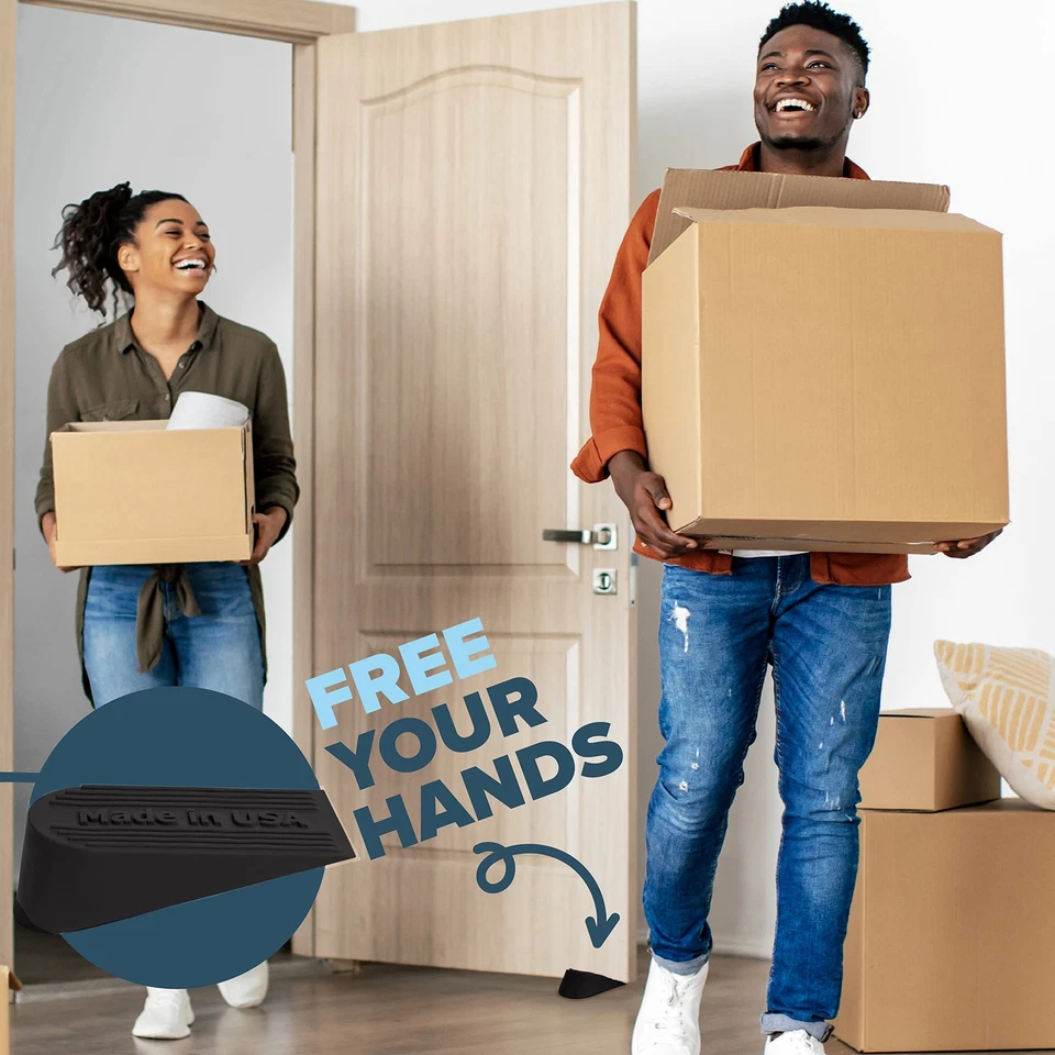 Rolhas de porta de borracha para parte inferior da porta feitas nos EUA - Cunha de batente de porta para carpe - Imagem 4 de 4