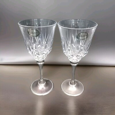 Vintage Royal County Silberbesteck Weingläser 24% Bleikristall versilberter Stiel