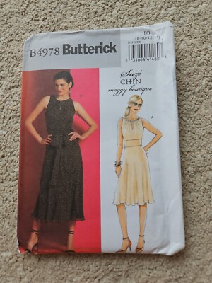 Butterick B4978 Suzi Chin Maggy Boutique Kleid Schnittmuster Größe 8, 10, 12, 14