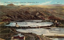 Thermopolis WY Wyoming Big Horn Hot Springs Bath House Shoshone Vtg Postcard M11