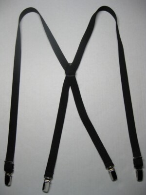 Men's X Style Suspenders, Many Colors, Gold Toned Stainless Clips, USA Made