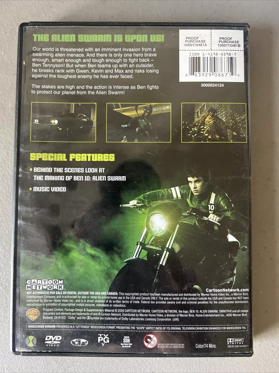 Ben 10 Alien Swarm DVD Movie Pre Owned Great Condition 883929086719