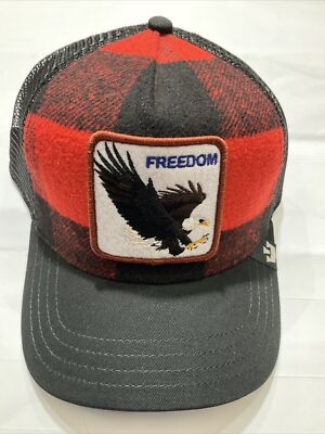 Goorin Bros The Farm Black/Red Wool Plaid Freedom Eagle  display picture 1