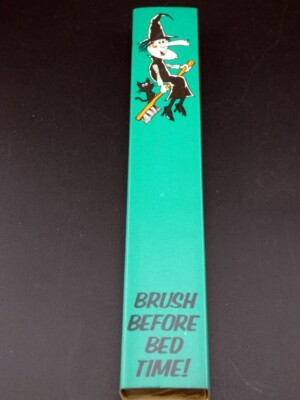Vintage Halloween Py-co-pay Toothbrush in Original Package with Witch & Owl USA