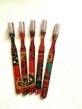 5-PACK Vintage NEW Designer Toothbrush FUN Christmas By Alan Stuart New