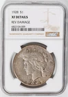 1928 $1 Silver Peace Dollar NGC XF Extremely Fine Details Key Date Coin