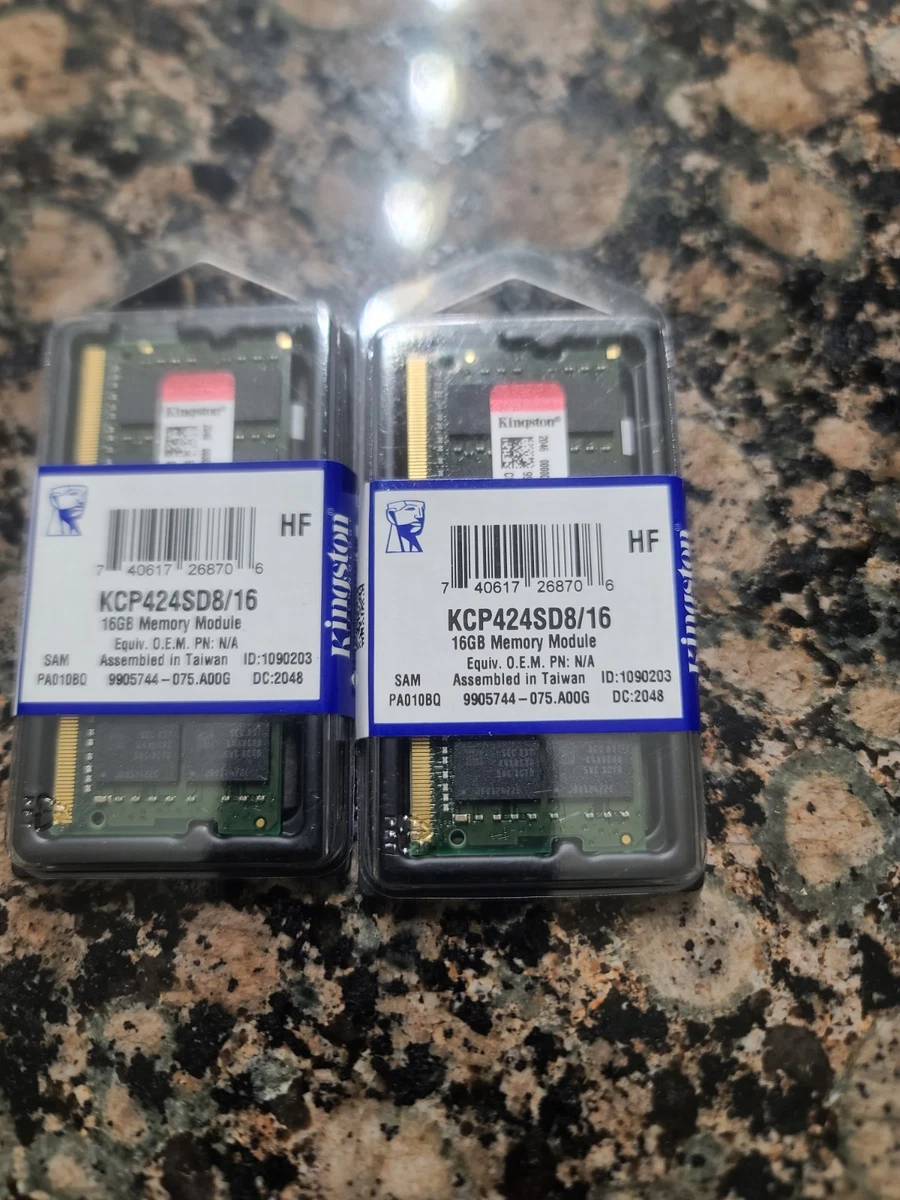 Kingston PC4-19200 (DDR4-2400) Bus Speed Computer RAM 16 GB Total