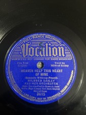 Mildred Bailey on Vocalion 3615  Heaven Help This Heart Of Mine