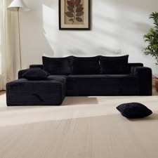 106"Modular Sectional Sofa, Cloud Couch with Deep Seat L-Shape Sofa with Chaise