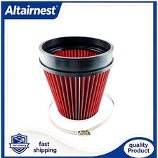 6inch 152 Mm Red High Flow Inlet Cold Air Intake Cone Replacement Dry Air Filter
