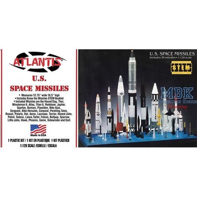 Atlantis Models ALM6871 U.S. Missile Set 36 Missiles included STEM (1:128)