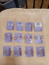 Bulk Lot Of 12 Claire's Jewelry Earrings. MSRP/lot 68. All NWT. Ships Quick 
