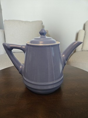 Hall China Musical Teapot Medium Blue with original TEA FOR TWO Music Box -WORKS
