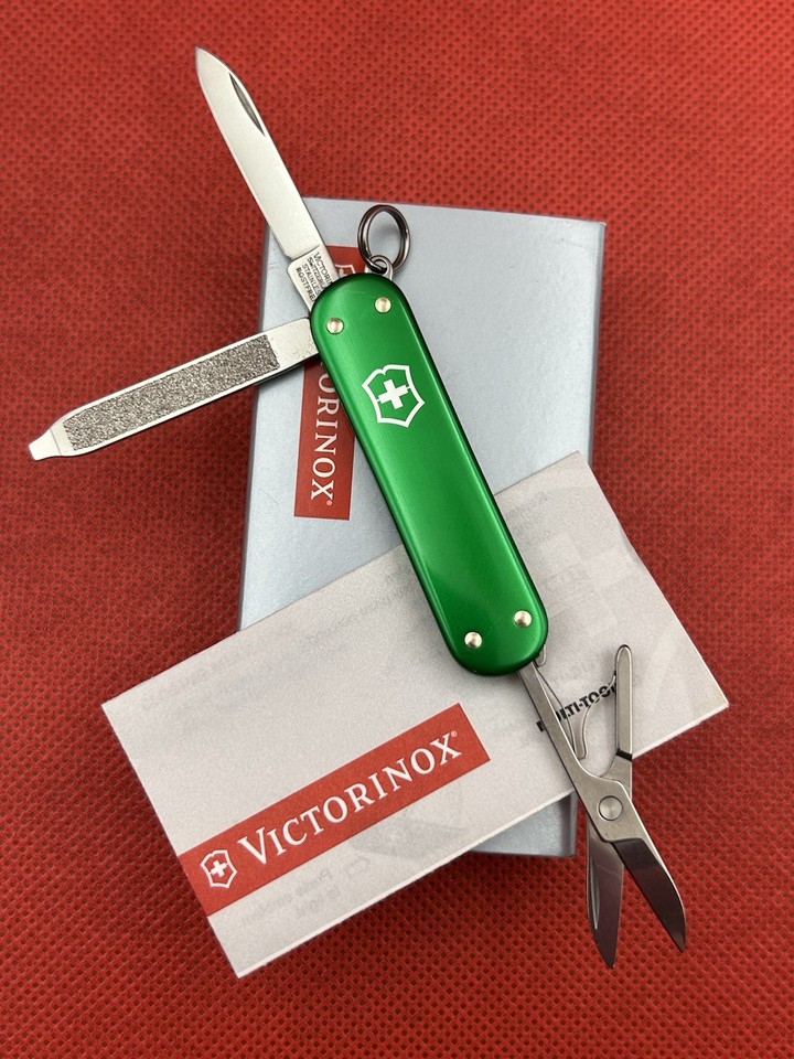 🔪vintage, Victorinox Swiss Army alox companion Pocketknife #54417 Green NOS!
