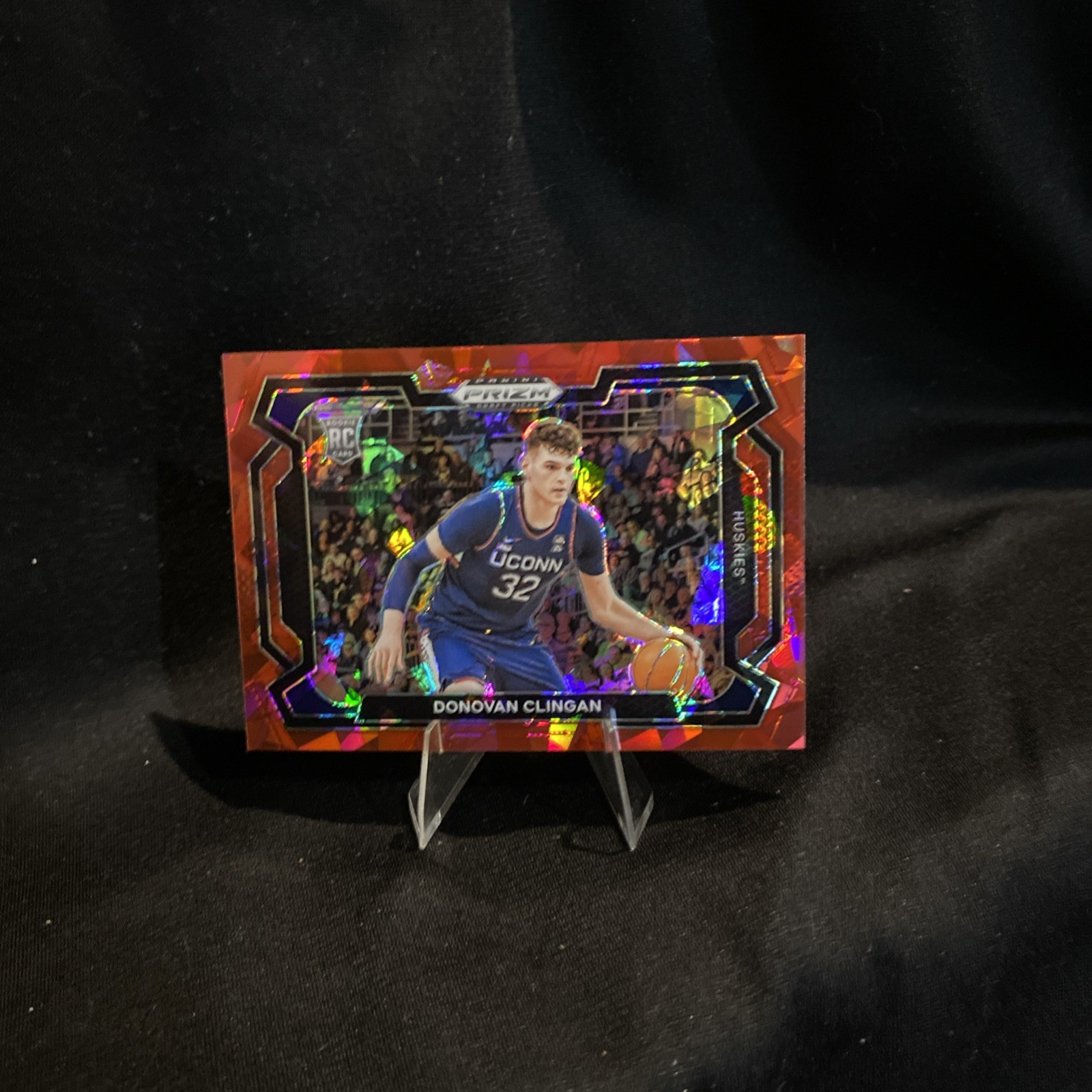 2024 Panini Prizm Draft Picks - Donovan Clingan #95 Red Ice Prizm Variations RC