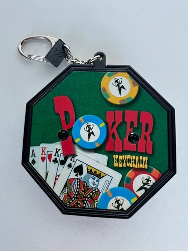 Mini Poker Felt Table with Cards and Chips Keychain