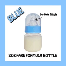 ONE BLUE Fake Formula Bottle For Reborns, Silicones & Other Lifelike Dolls