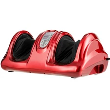 Shiatsu Foot Massager Kneading and Rolling Leg Ankle w/Remote Red