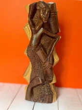 Hand-Carved Wooden Tribal Sculpture with African Soul
