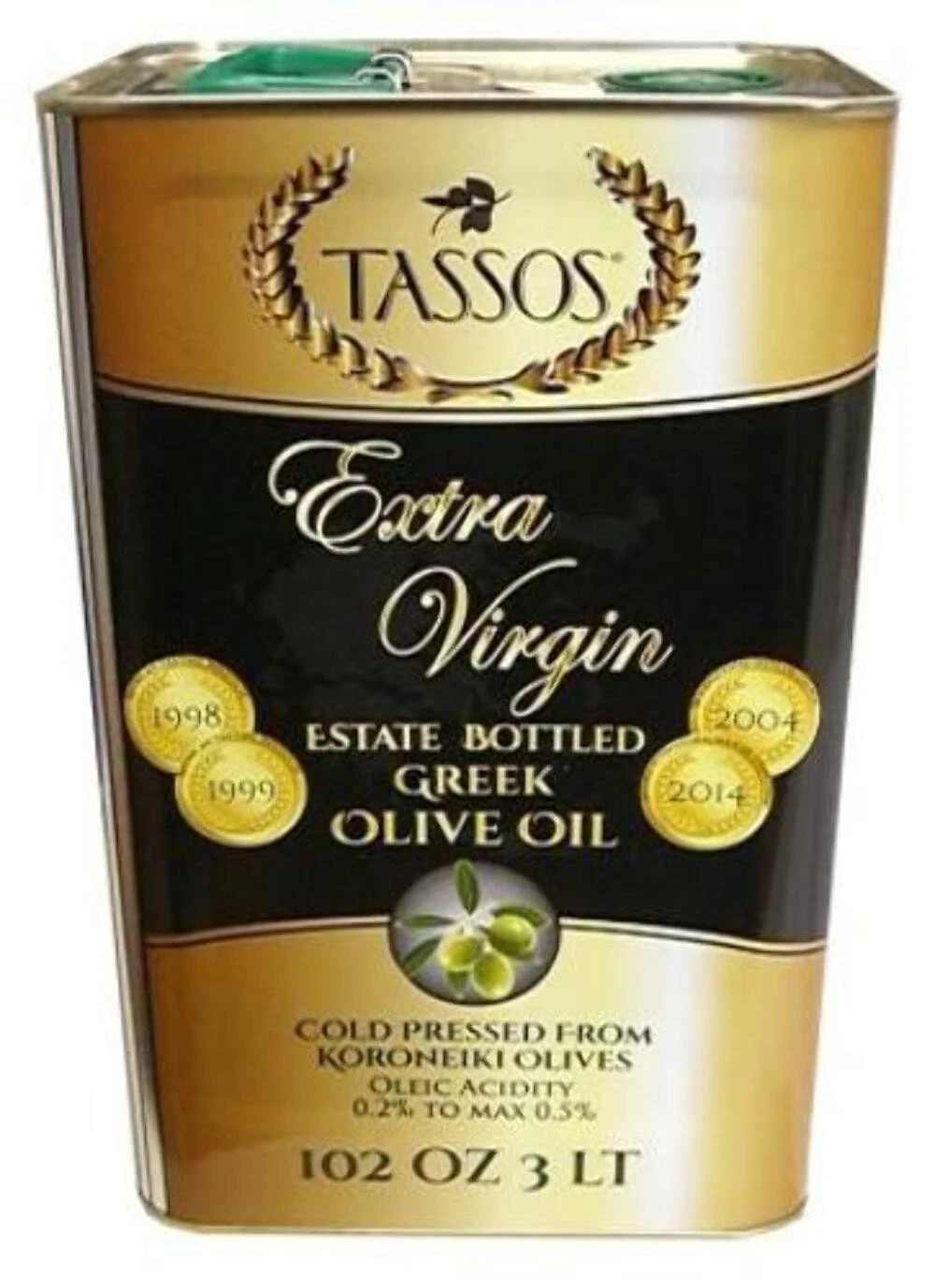 Extra Virgin Greek Olive Oil Tassos 3L