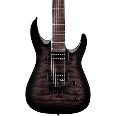 Jackson JS Series Dinky Arch Top JS22Q7 DKA HT Transparent Black Burst
