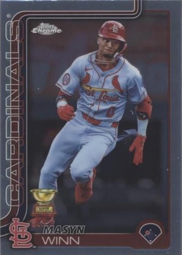 Masyn Winn 2025 Topps Chrome #244 Blue Refractors 88/150 St. Louis