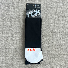TCK ProSport Crew Athletic Socks Antimicrobial Black/White L PTWT1-026-L