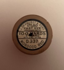 Sylko Wooden Cotton Reel D337 Morocco Red