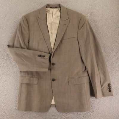 Versace Jacket 42R M Beige 100% Wool Versace Collection Blazer Peak Lapel