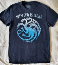 Game of Thrones Men's Small Winter is Here TARGARYEN Dragon Symbol HBO T-Shirt