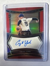 2025 Panini Select 99/99 Red Signatures Craig Yoho Red Prizm /99 RC Brewers