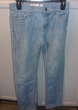 Levi's 511 Jeans Size 14 Reg 27x27 Blue Slim Fit Straight Light Wash Denim