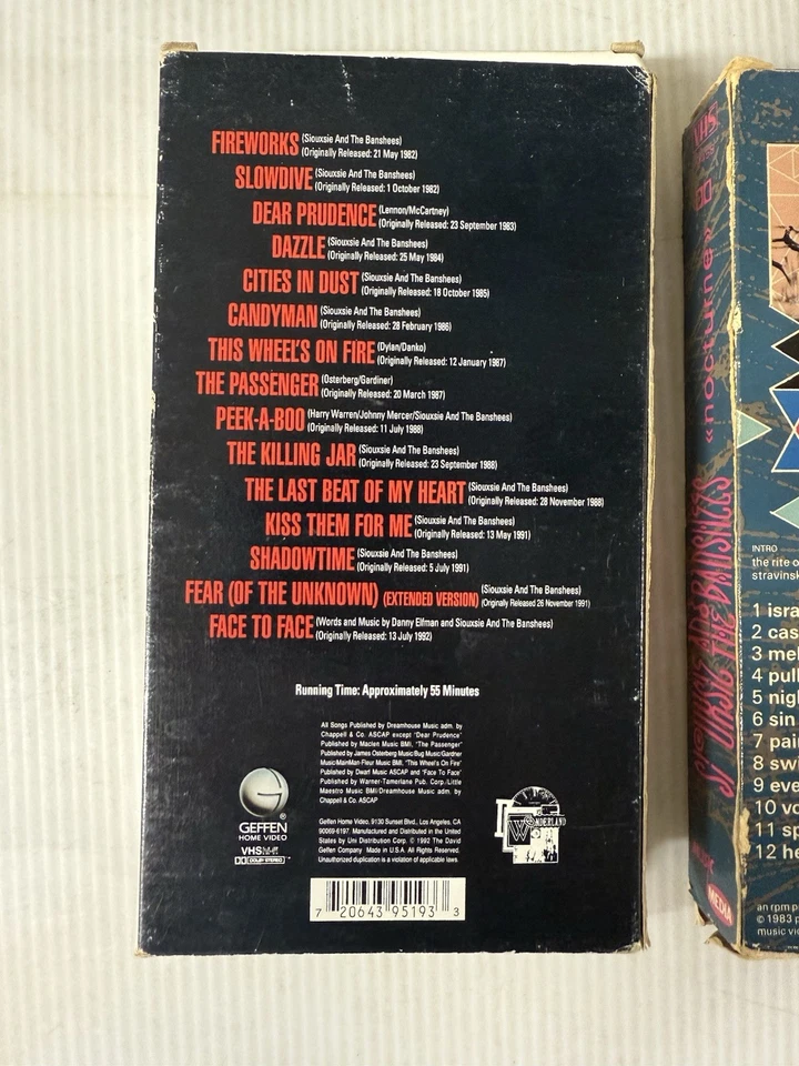 Siouxsie and the Banshees VHS Lot Rare Music Nocturne Twice Upon A Time - Image 2 of 4