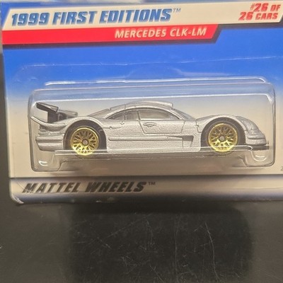 Hot Wheels Mercedes CLK-LM Silver Gold Diecast Car 1:64 Unopened Box