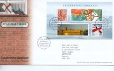 GB -  First Day Cover -  (RM MS ) 2007  England - m/s -  pmk St Georges, Telford