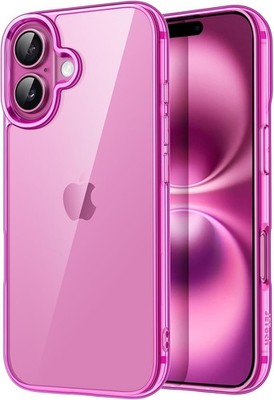 JETech Hülle für iPhone 16 6,1 Zoll, Stoßfest, Handy-Hülle, Anti-Kratzer (Rosa)