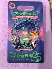 Disney Parks 2025 Zootopia Better Zoogether Opening Day Pin New