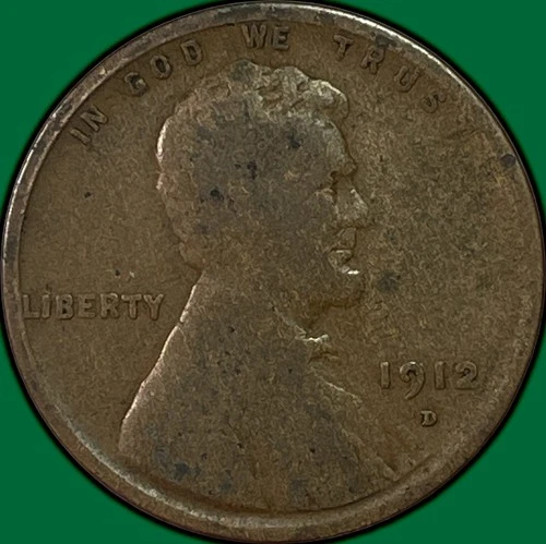 1912-D Lincoln Wheat Cent Good G Coin #37463