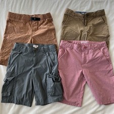 Lot of 4 Cat and Jack Boys Shorts Sizes 12-14 Adjustable Waste Cargo Chino