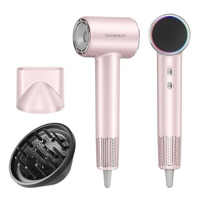 Hair Dryer Blow with Magnetic Diffuser & Nozzle, 110000 RPM Pink