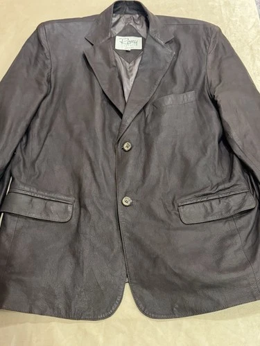 REMY 2-Button Leather Sport Coat Size: 42 MRSP: $1695 Made in USA image 3